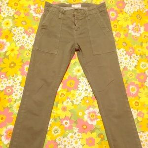 Current/Elliott Olive Green Combat Skinny Pants 28